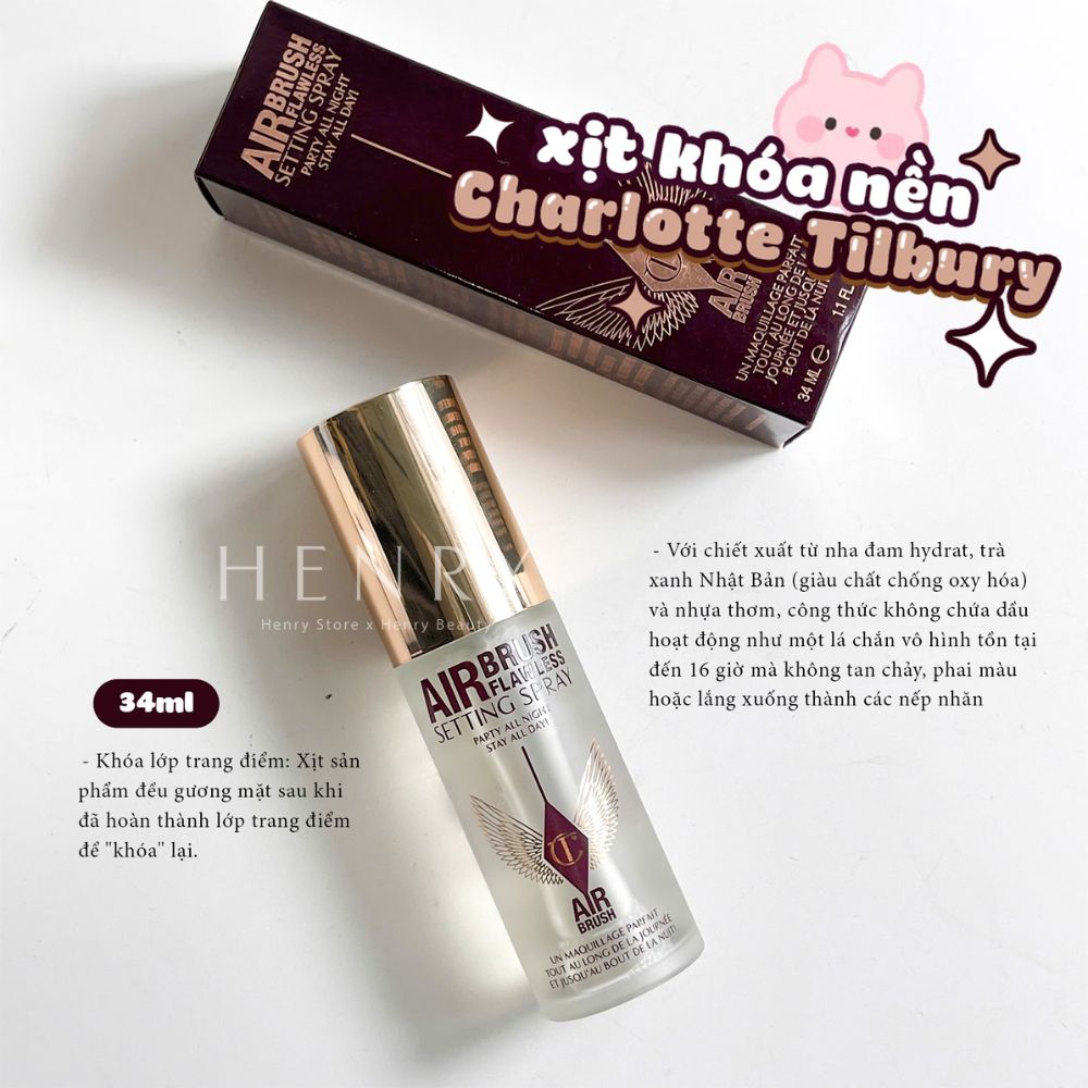 (100ML) Xịt Khóa Makeup Charlotte Tilbury Airbrush Flawless Setting Spray