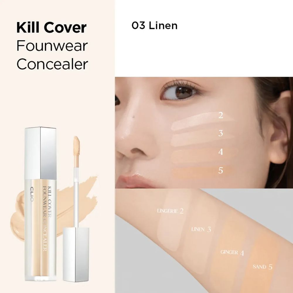 Kem Che Khuyết Điểm CLIO Kill Cover Founwear Concealer