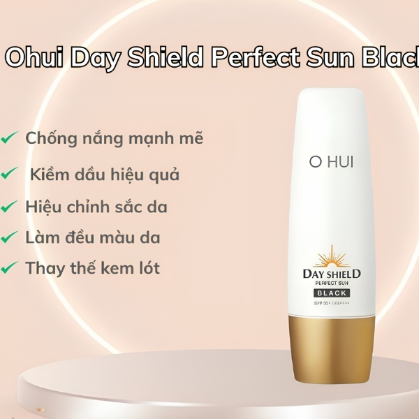 Set 3 Món Kem Chống Nắng OHUI Day Shield Perfect Sun Black SPF50+/PA+++ – Bảo Vệ Da, Dưỡng Ẩm Và Hỗ Trợ Làm Đẹp Da