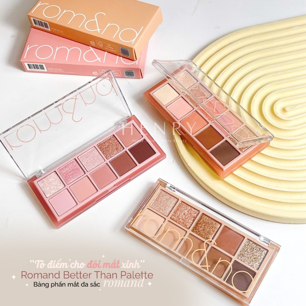 [Màu 00 - 13] Bảng Phấn Mắt 10 Ô Siêu Lấp Lánh Romand Better Than Eye Palette