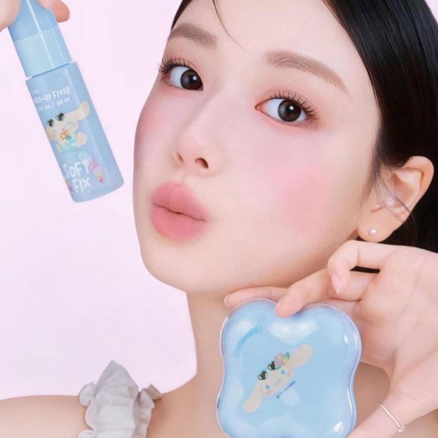 Set Cushion Etude House Cloud Filter (15g) + Xịt Khóa Makeup (30ml) Tone 19 Porcelain