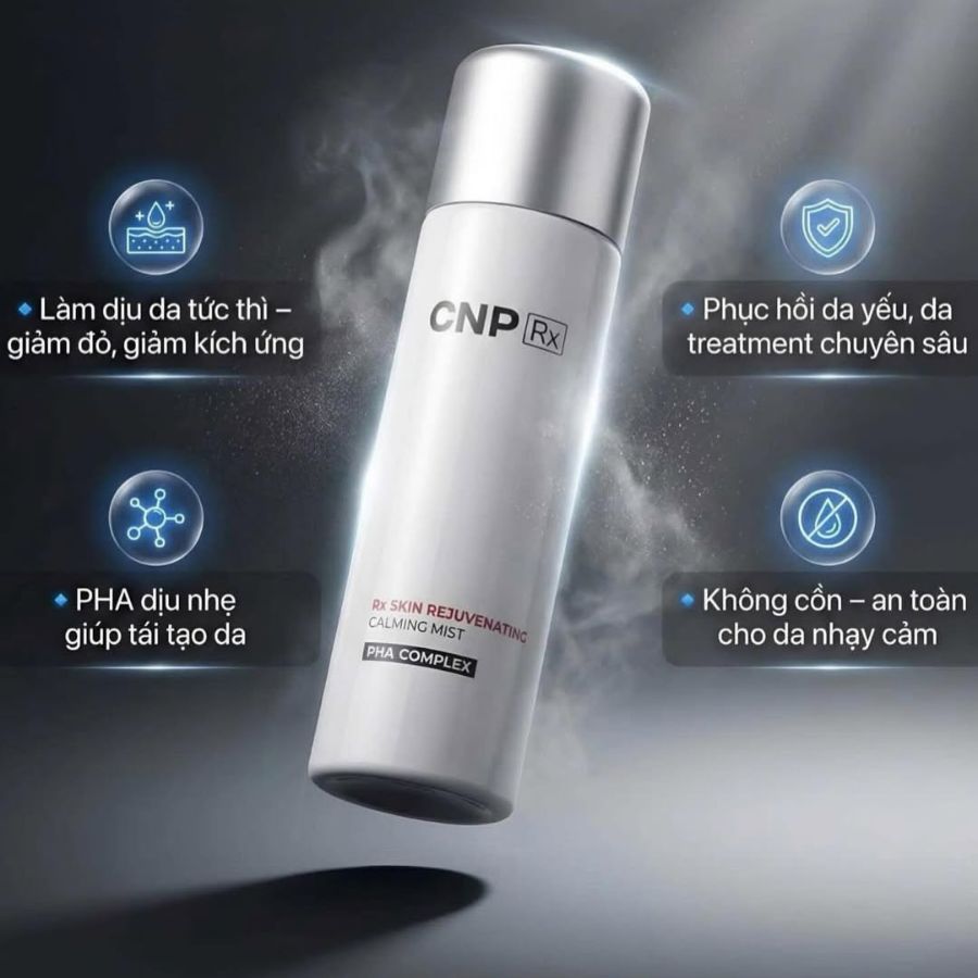 Xịt Khoáng Phục Hồi & Tái Tạo Da Chuyên Sâu CNP Rx Skin Rejuvenating Calming Mist 100ml