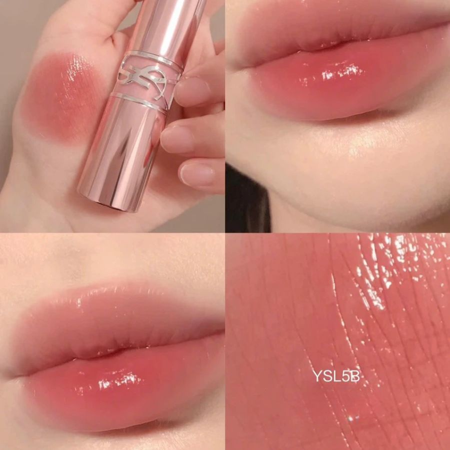 Son Dưỡng YSL Yves Saint Laurent Loveshine Candy Glow 5B Nude Crush Màu Đỏ Nâu