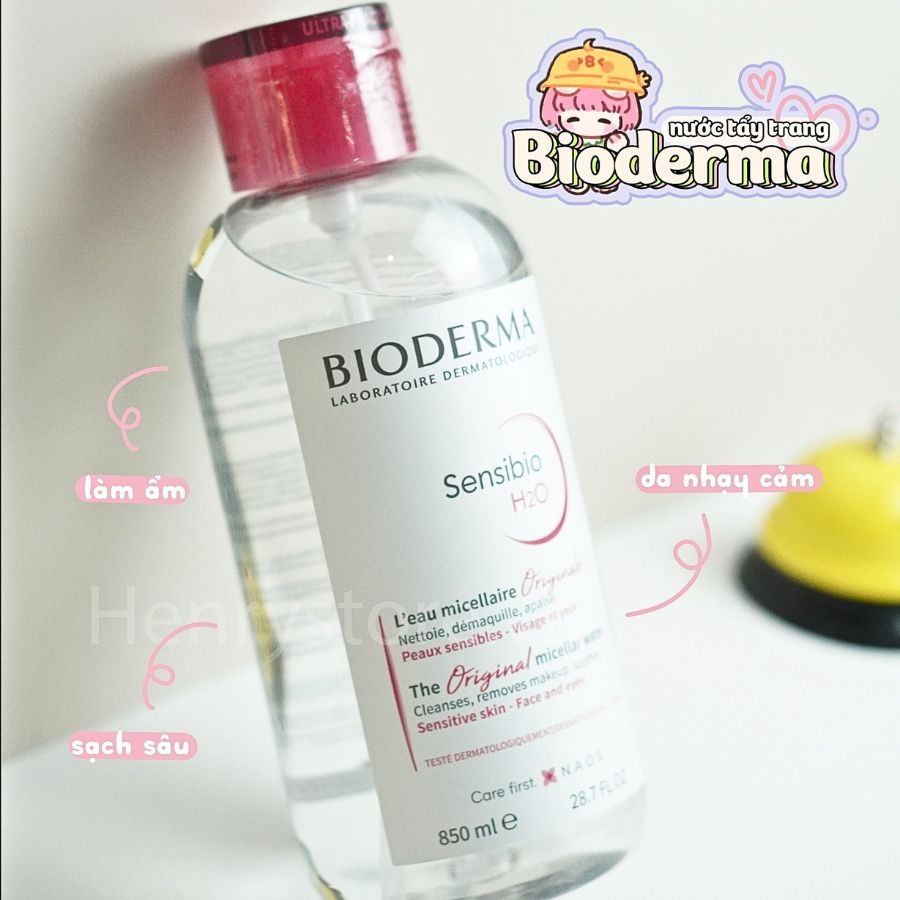 Nước Tẩy Trang Bioderma Sensibio H2O & Sebium H2O Đủ Size (500ml - 850ml)