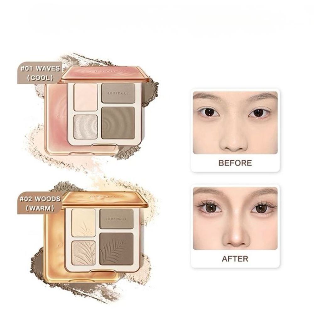 Phấn Tạo Khối 4 Ô Judydoll Highlight & Contour