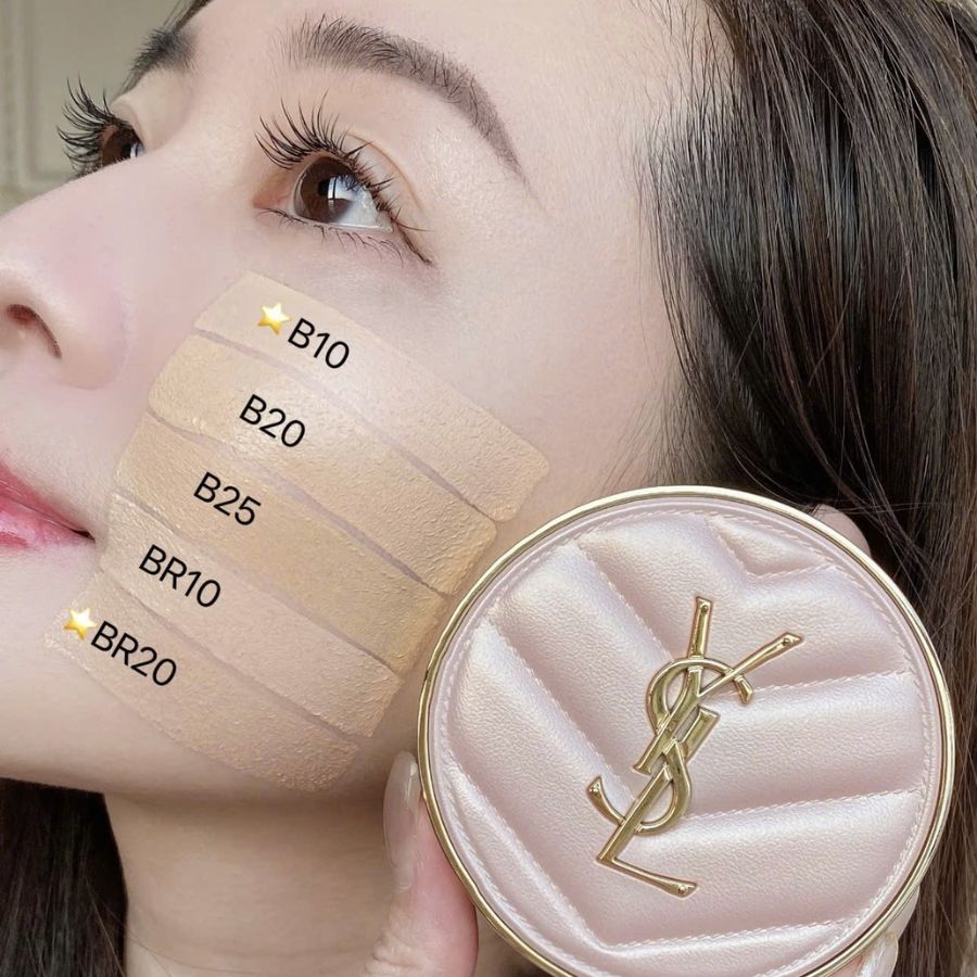 [Fullsize] YSL Touche Eclat Glow-Pact Cushion High Cover Mesh Foundation Tone B10 - B20 - BR20