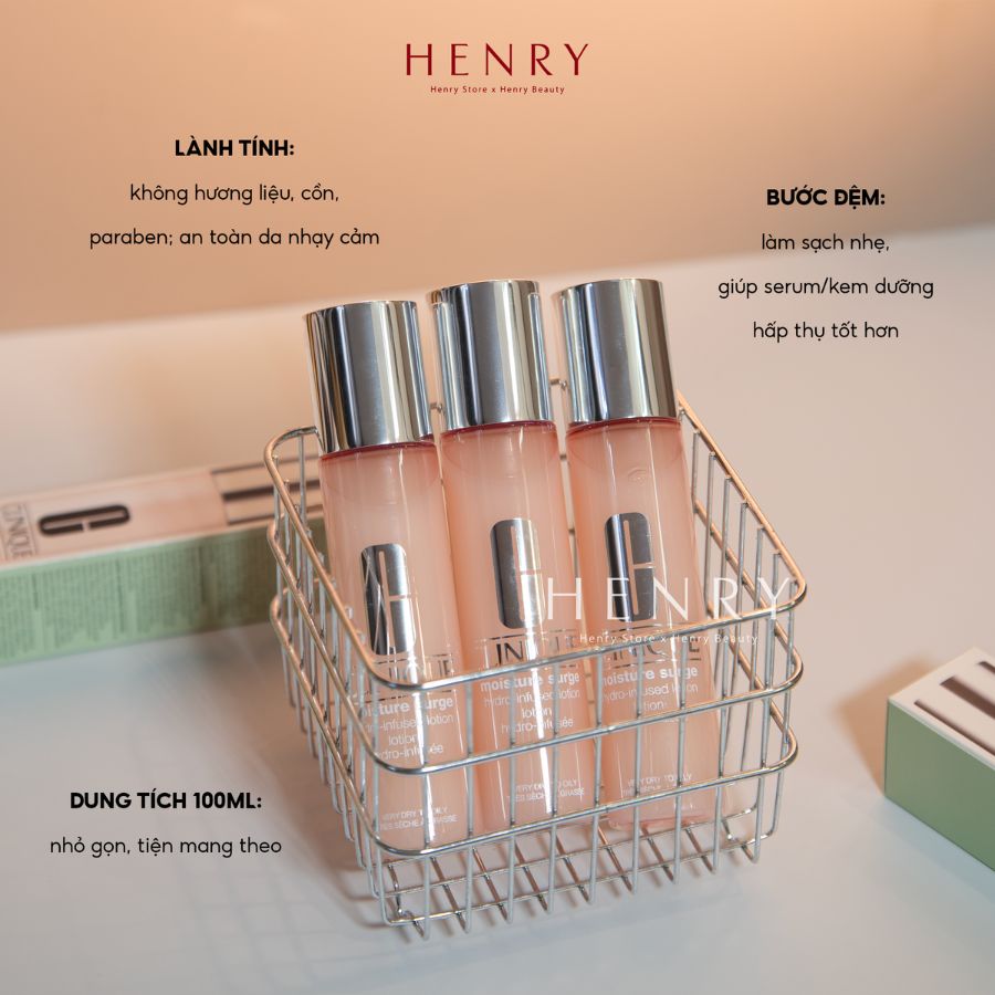 Nước Hoa Hồng Cấp Ẩm Chuyên Sâu Clinique Moisture Surge Hydrating Lotion 100ml