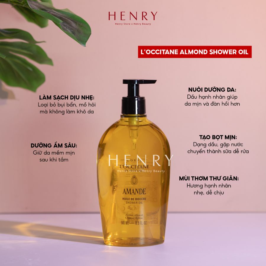 [Mẫu mới] Dầu Tắm Hạnh Nhân L'Occitane Almond Softening Shower Oil 500ml