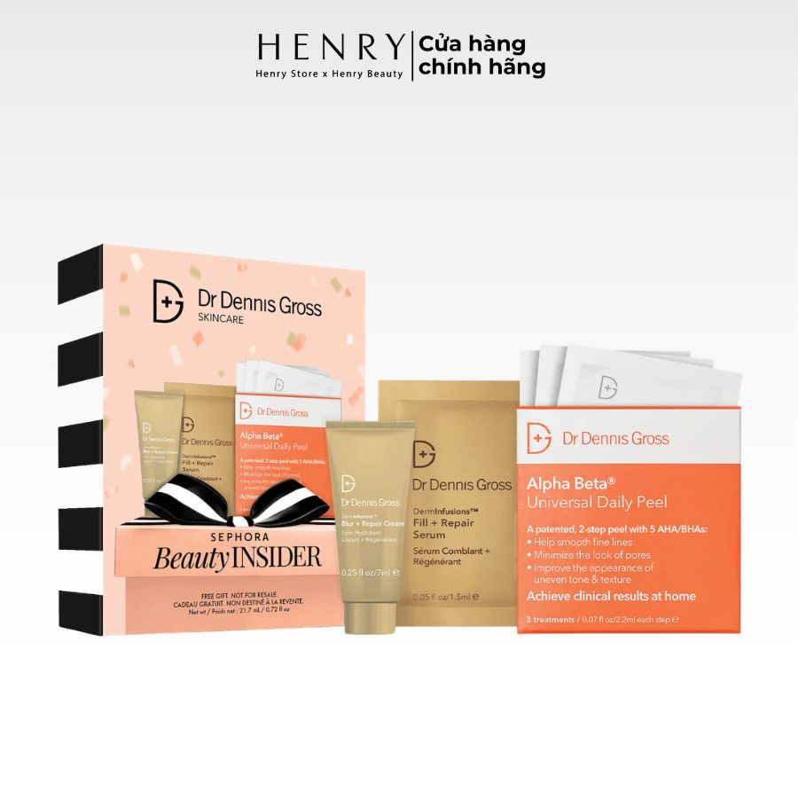 [Fullbox] Set Dưỡng Da Cao Cấp Dr. Dennis Gross Skin Spa Trio Trẻ Hóa & Phục Hồi Chuẩn Clinic