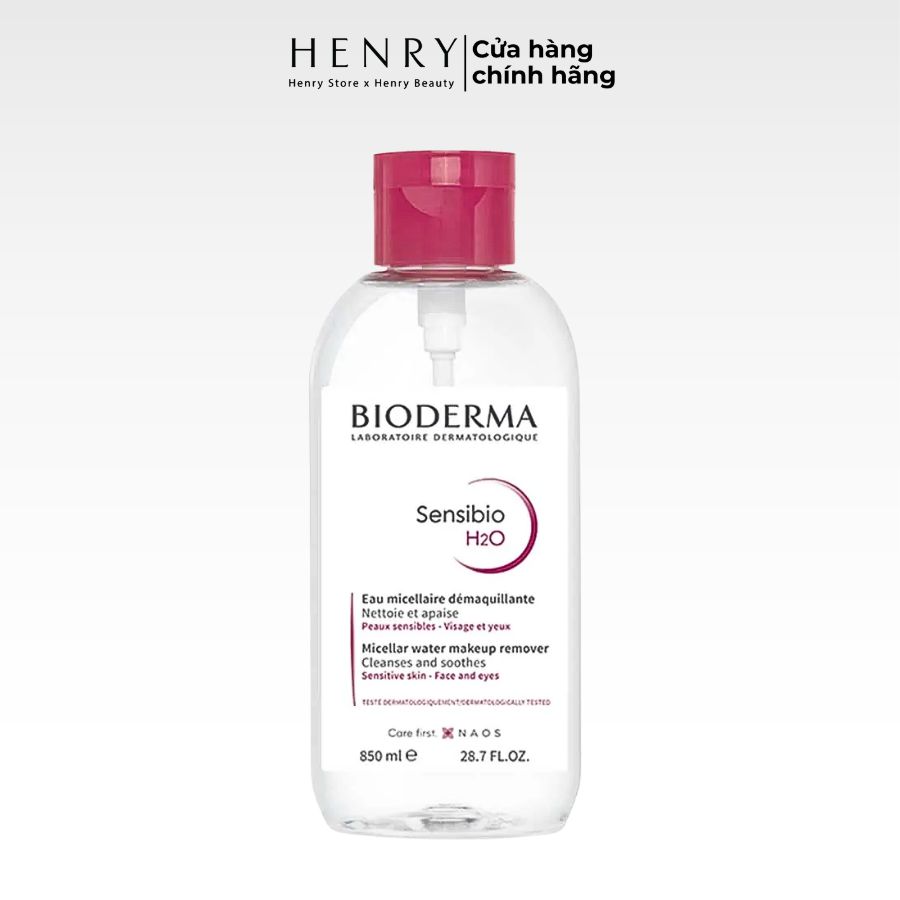 Nước Tẩy Trang Bioderma Sensibio H2O & Sebium H2O Đủ Size (500ml - 850ml)