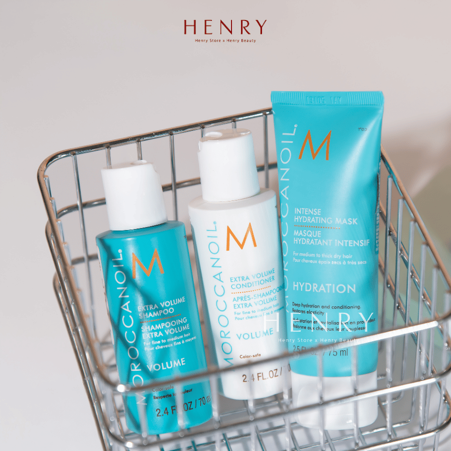 [Minisize] Set Chăm Sóc Tóc Moroccanoil Volume & Hydration – Bộ 3 Món Cho Mái Tóc Bồng Bềnh, Mềm Mượt