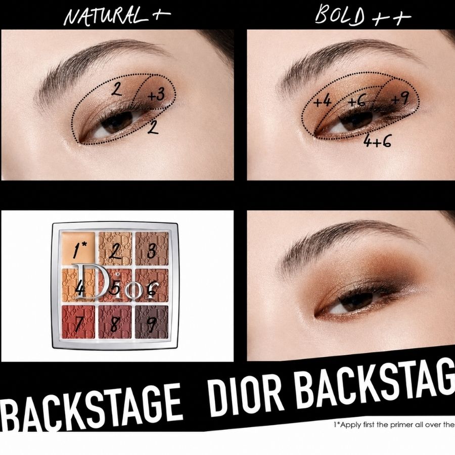 Bảng Phấn Mắt 9 Ô DIOR Backstage Eye Palette #003 Warm Essentials 10g – Tone Nâu Cam Sang Trọng, Chuẩn Makeup High-End