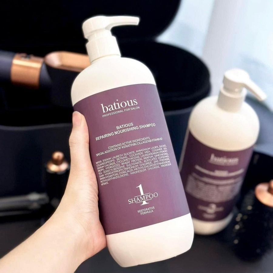 Dầu Gội/ Dầu Xả Batious Repairing Nourishing 500ml/960ml Phục Hồi Tóc Hư Tổn, Nuôi Dưỡng Tóc Bóng Khỏe Mềm Mượt