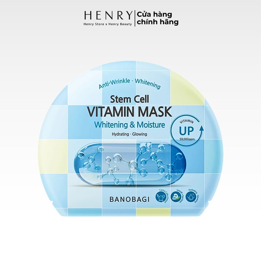 Mặt Nạ Banobagi Stem Cell Vitamin Mask 30ml Công Nghệ Tế Bào Gốc Thực Vật & Vitamin 50.000ppm