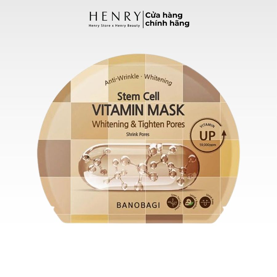 Mặt Nạ Banobagi Stem Cell Vitamin Mask 30ml Công Nghệ Tế Bào Gốc Thực Vật & Vitamin 50.000ppm