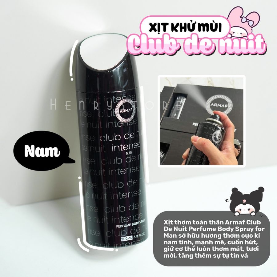 Xịt Thơm Toàn Thân Armaf Club De Nuit Intense Man Body Spray 200ml