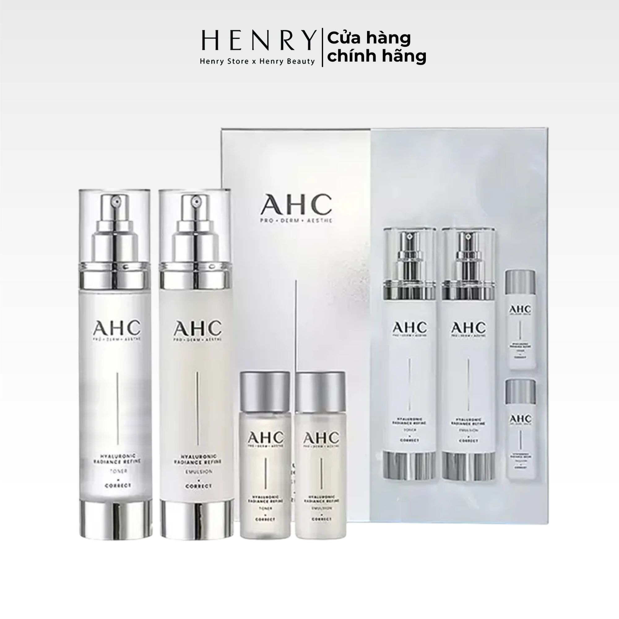 Set AHC Hyaluronic Dewy Radiance (100ml×2 + 30ml×2)