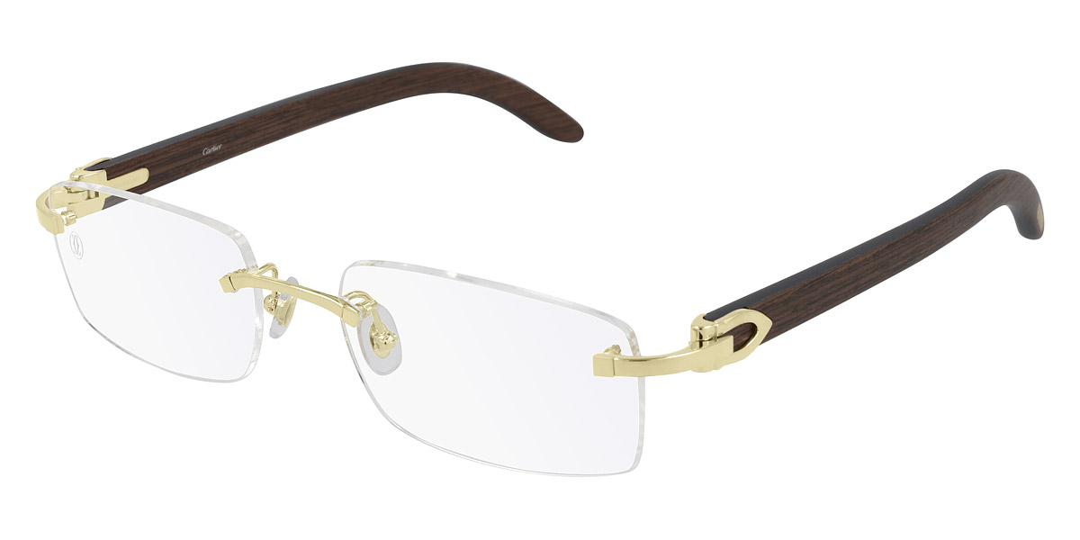 Gọng Cartier CT0052O-005 càng gỗ chính hãng