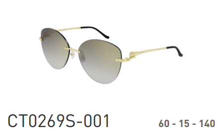 Kính mát Cartier CT0269S-001 chính hãng