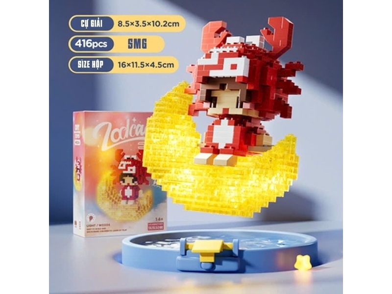 Khám phá hộp logo ráp 3d 12 cung hoàng đạo cự giải 416 miếng Toysland