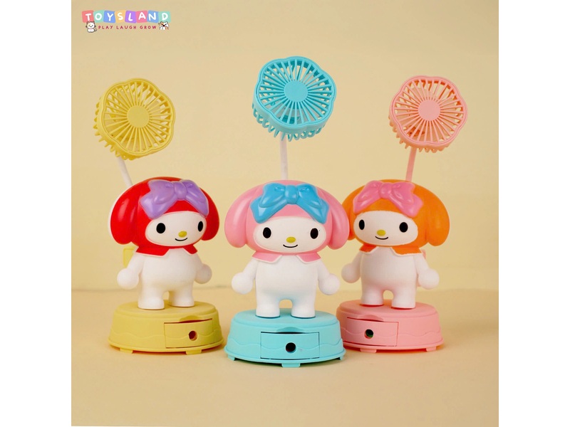 Hộp quạt pin sanrio + sạc usb được săn đón tại Toysland