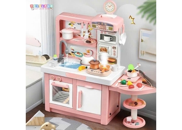  Hộp kệ bếp pin lò nướng, bếp gas đôi hơi nước, bồn nước tự động của Toysland