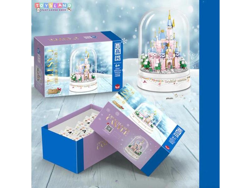 Hộp logo ráp hộp nhạc lâu đài tuyết 683 độc đáo của Toysland