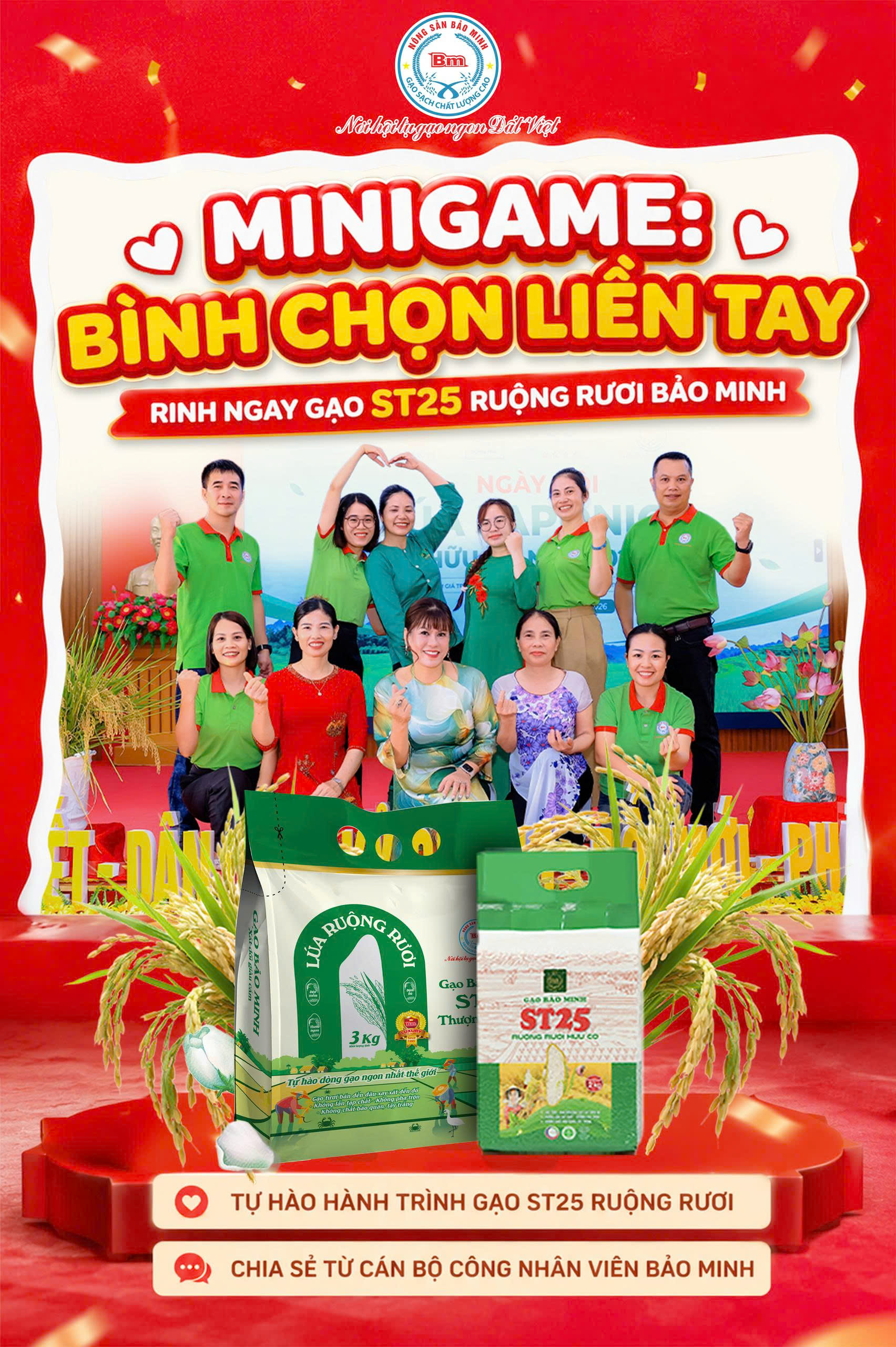 TỰ HÀO HÀNH TRÌNH GIEO HẠT NGỌC: CÂU CHUYỆN ĐẰNG SAU GẠO ST25 RUỘNG RƯƠI BẢO MINH
