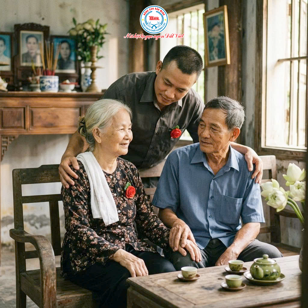 MÙA VU LAN BÁO HIẾU: TRÒN VỊ TÌNH THÂN BÊN MÂM CƠM GIA ĐÌNH CÙNG GẠO BẢO MINH