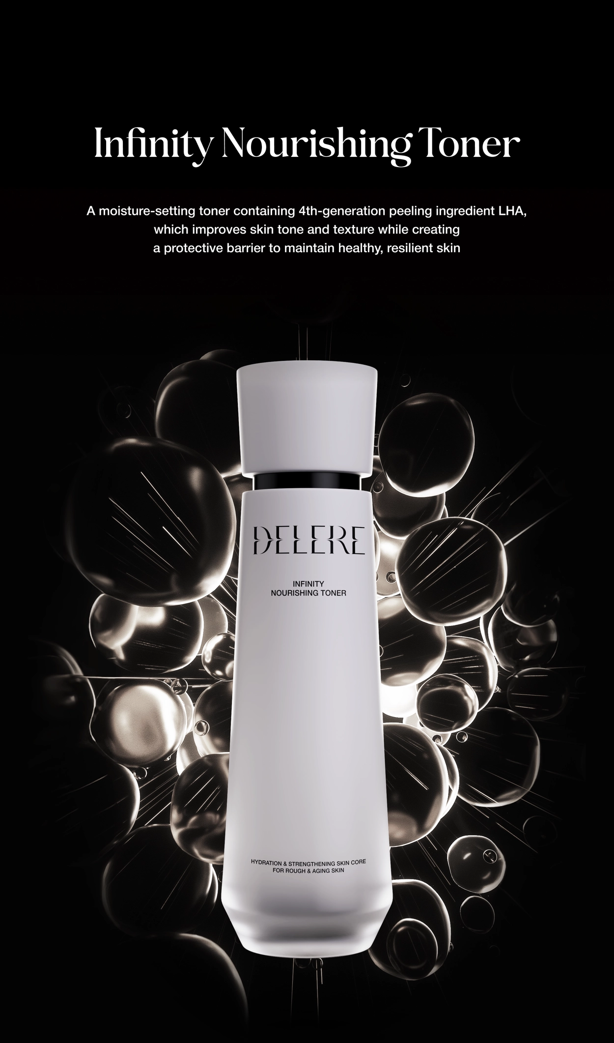 NƯỚC HOA HỒNG CẤP ẨM & LÀM MỜ NẾP NHĂN DELERE INFINITY NOURISHING TONER