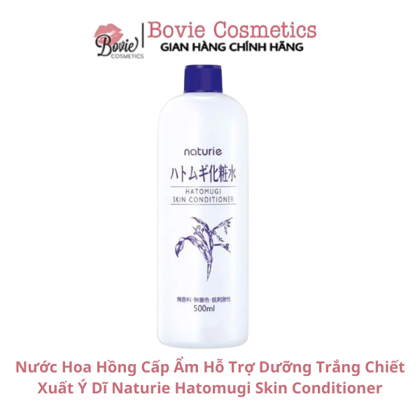 Nước Hoa Hồng Cấp Ẩm Hỗ Trợ Dưỡng Trắng Chiết Xuất Ý Dĩ Naturie Hatomugi Skin Conditioner