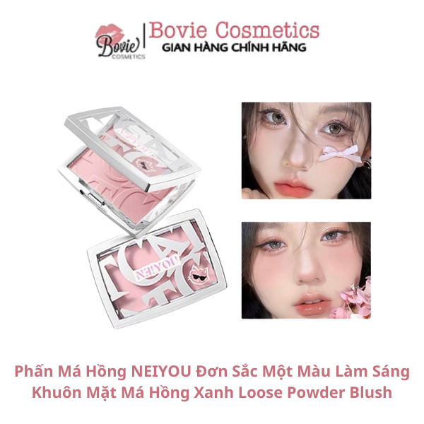 Phấn Má Hồng NEIYOU Đơn Sắc Một Màu Làm Sáng Khuôn Mặt Má Hồng Xanh Loose Powder Blush