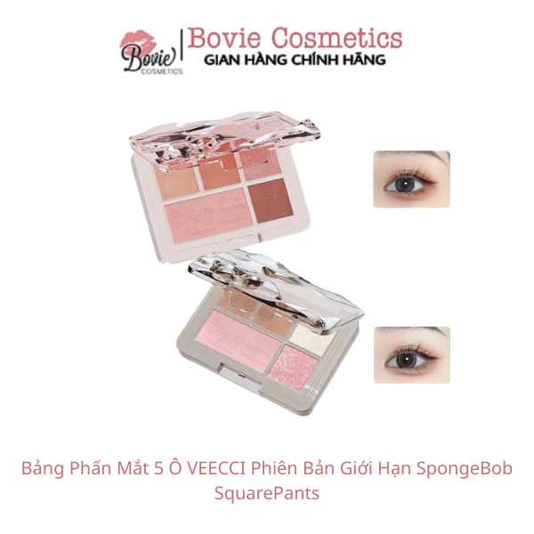 Bảng Phấn Mắt 5 Ô VEECCI Phiên Bản Giới Hạn SpongeBob SquarePants