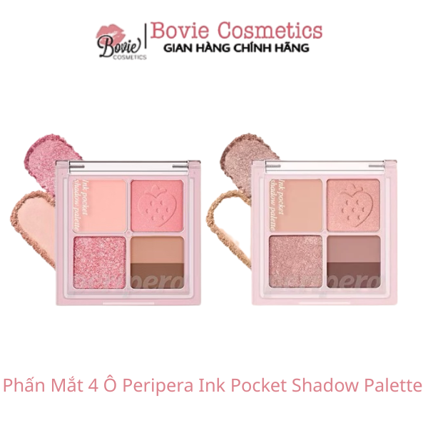 Bảng Phấn Mắt 4 Ô Peripera Ink Pocket Shadow Pallette (Soft Berry)