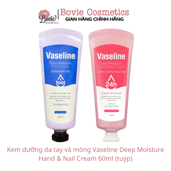 Kem dưỡng da tay và móng Vaseline Deep Moisture Hand & Nail Cream 60ml (tuýp)