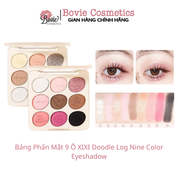 Bảng Phấn Mắt 9 Ô XIXI Doodle Log Nine Color Eyeshadow