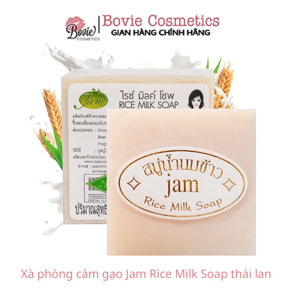 Xà phòng Cám Gạo Kích Trắng Jam Rice Milk Soap 60g