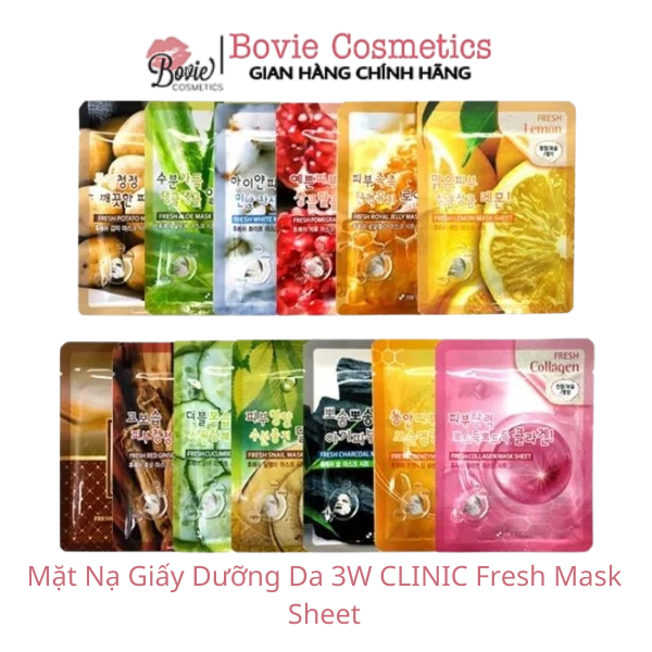 Mặt Nạ Giấy Dưỡng Da 3W CLINIC Fresh Mask Sheet