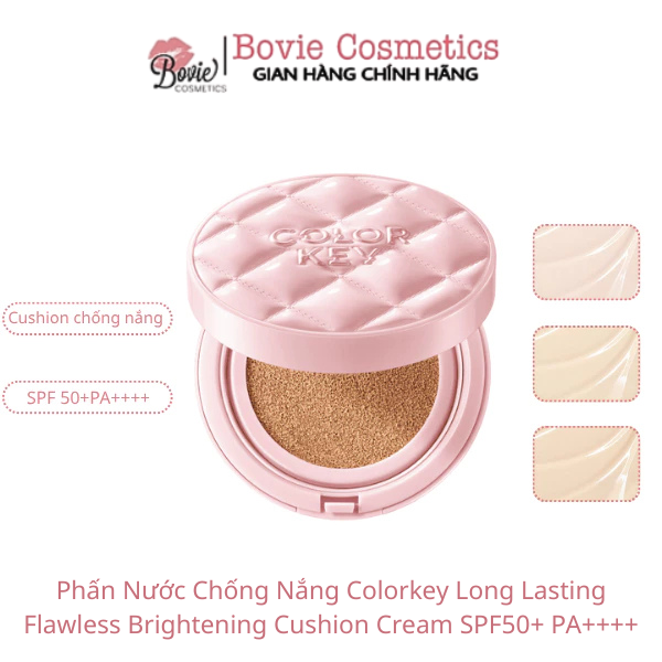 Phấn Nước Chống Nắng Colorkey Long Lasting Flawless Brightening Cushion Cream SPF50+ PA++++