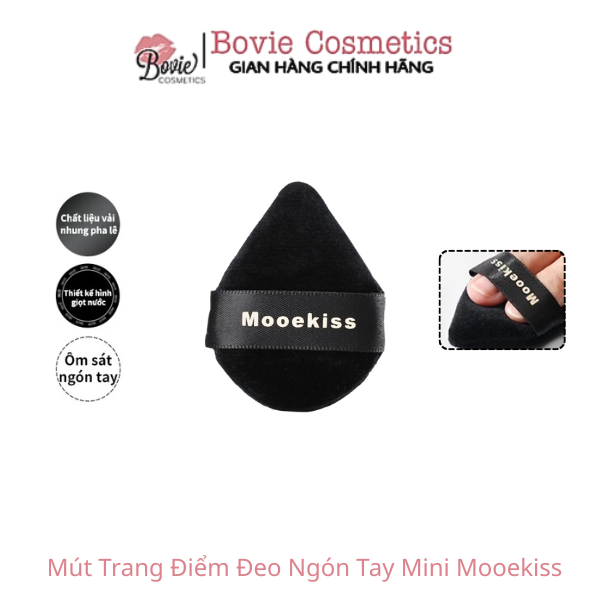 Bông trang điểm ngón tay Mooekiss mềm mại nhỏ gọn dễ mang theo