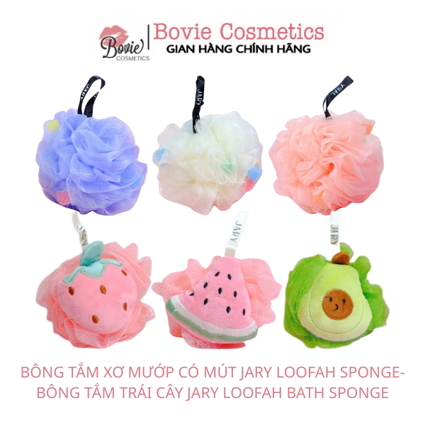 BÔNG TẮM XƠ MƯỚP CÓ MÚT JARY LOOFAH SPONGE- BÔNG TẮM TRÁI CÂY JARY LOOFAH BATH SPONGE