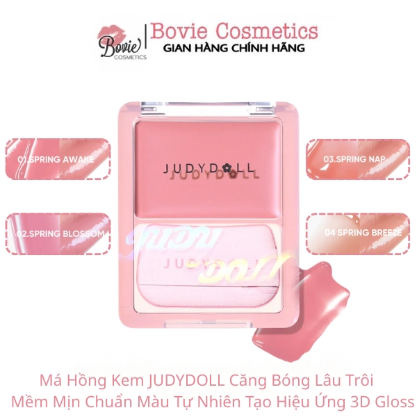Má Hồng Kem JUDYDOLL Căng Bóng Lâu Trôi Mềm Mịn Glow Blush Balm