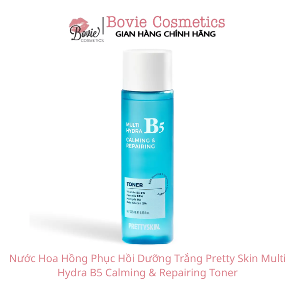 Nước Hoa Hồng Phục Hồi Dưỡng Trắng Pretty Skin Multi Hydra B5 Calming & Repairing Toner