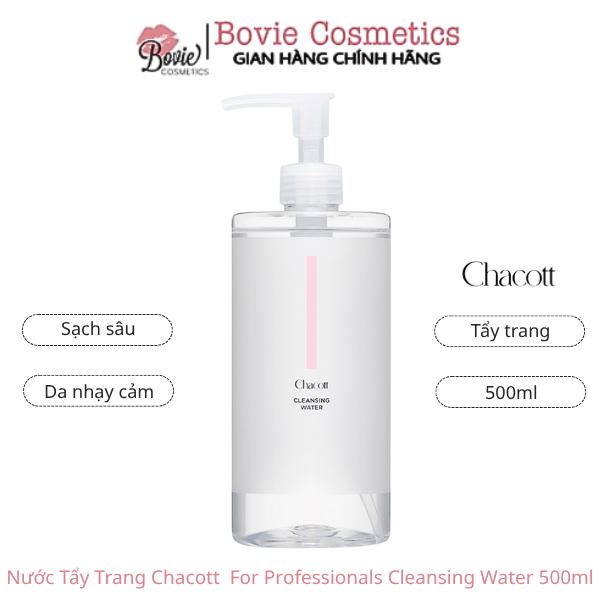 Nước Tẩy Trang Chacott Làm Sạch Sâu Dành Cho Da Nhạy Cảm For Professionals Cleansing Water 500ml