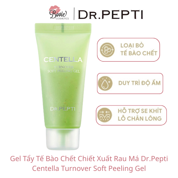 Gel Tẩy Tế Bào Chết Chiết Xuất Rau Má Dr.Pepti Centella Turnover Soft Peeling Gel