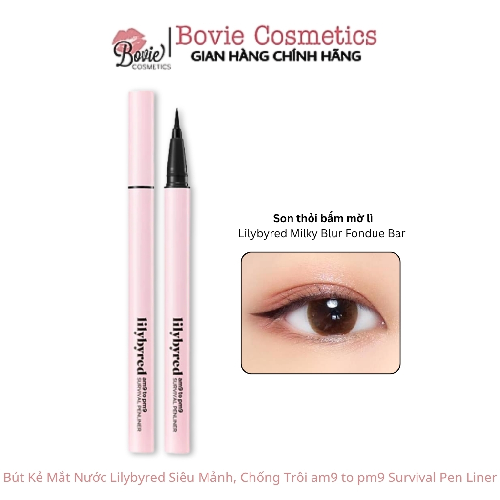 Bút Kẻ Mắt Nước Lilybyred Siêu Mảnh, Chống Trôi am9 to pm9 Survival Pen Liner