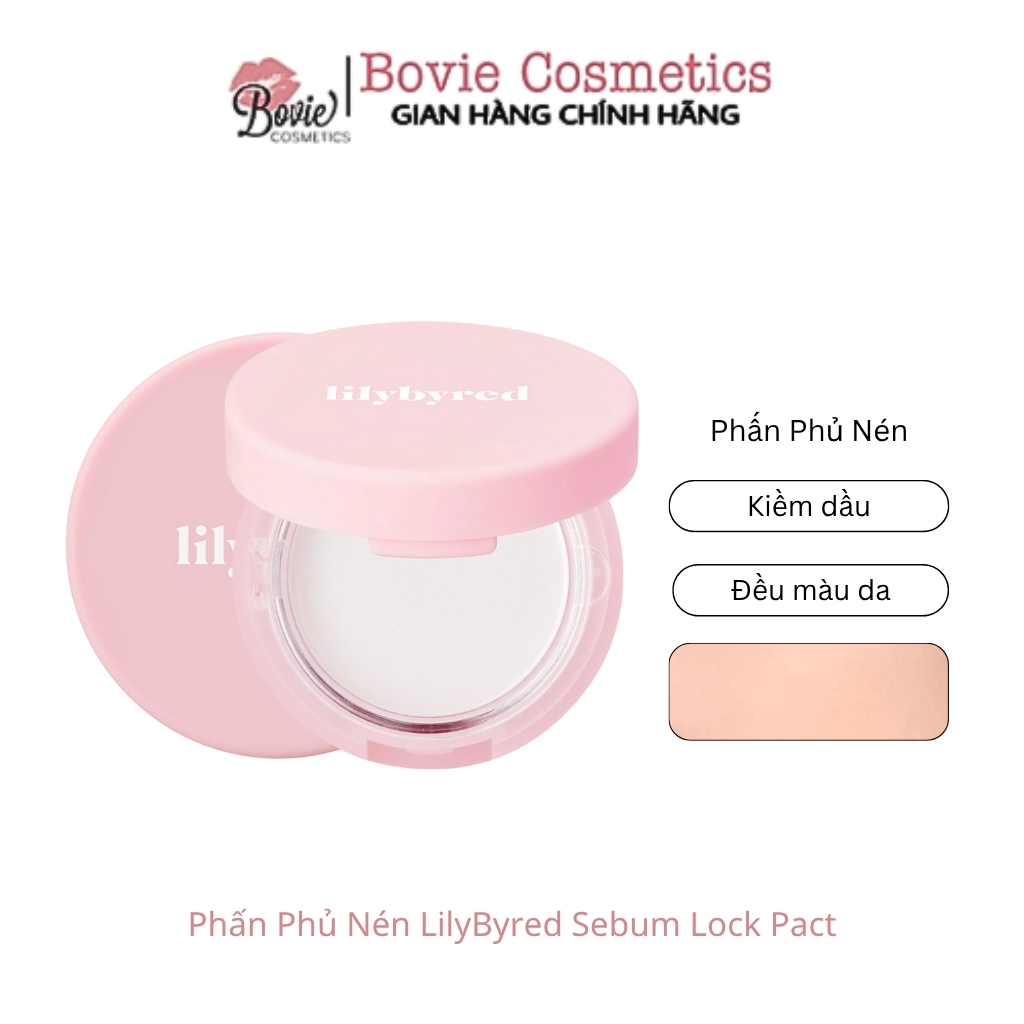Phấn Phủ Nén LilyByred Sebum Lock Pact