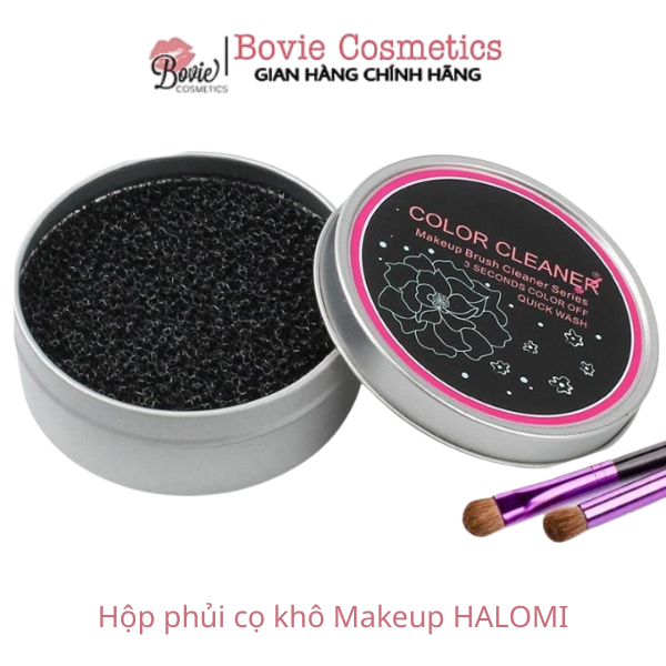 Hộp phủi cọ khô, giặt cọ khô cấp tốc Halomi dụng cụ làm sạch cọ dễ dàng thao tác