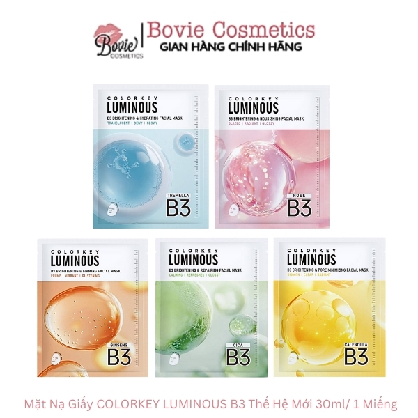 Mặt Nạ Colorkey B3 Hỗ Trợ Dưỡng Sáng Da Luminous B3 Brightening Facial Mask 30ml