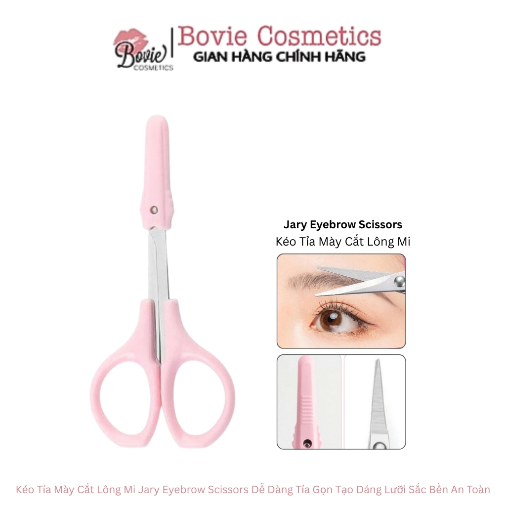 Kéo tỉa mày, cắt lông mi, cắt miếng kích mí Jary Hồng Eyebrow Scissors